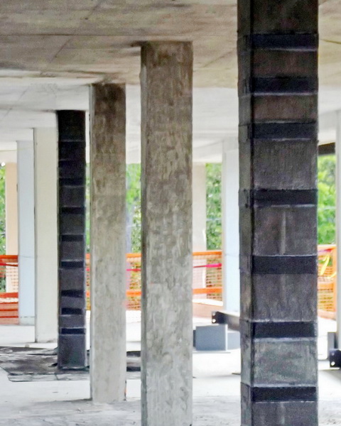 Реконструкция колонн углеволокном